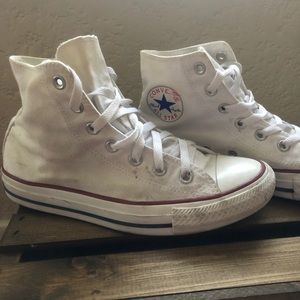 White converse high tops